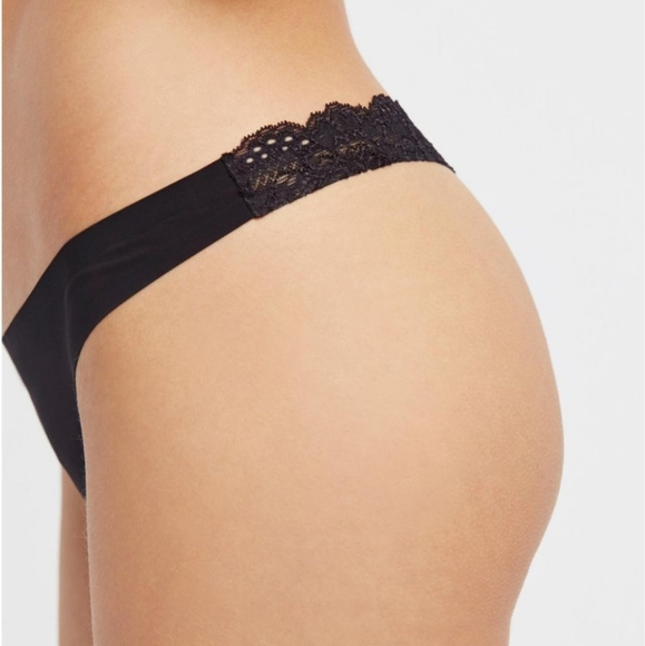 Free People Smooth Seamless Black Thong - Picture 4 of 7